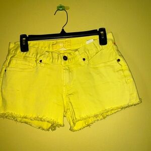 Lucky Brand Bright Yellow Jean Shorts